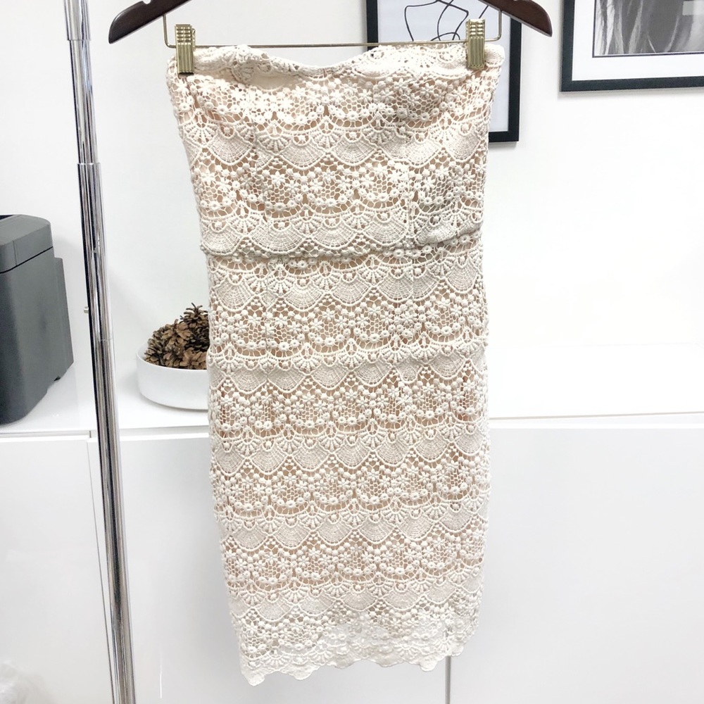 Ark & Co. Strapless Crochet Lace Dress